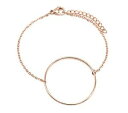 【送料無料】ブレスレット アクセサリ— チェーンブレスレットゴールドスチールローズbc3283ffine chain bracelet with charm great circle rose gold steel contour
