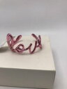 【送料無料】ブレスレット　アクセサリ—　ドルジョンソンピンクトーンカフブレスレット68 betsey johnson pink tone open love cuff bracelet m16