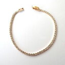 【送料無料】イタリアン ブレスレット テニスコートブレスレットbracciale tennis donna colore oro con zirconi bianchi 2 mm 18 cm 40 n