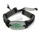 【送料無料】イタリアン ブレスレット カフバレルブレスレットレゲエボブrasta pelle polso polsino canna erba foglia emblema braccialetto bob reggae irie