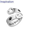【送料無料】猫 キャット リング ペットドッグ10pcrescue puppy pet dog footprint paw print heart cut out 10pc