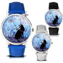 【送料無料】腕時計 レディースガールズファッションサイトパターンアナログladies women girls fashion cartoon cat pattern analog gift for her wrist watch