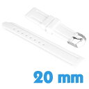 【送料無料】腕時計 ブレスレットシリコンブランbracelet silicone blanc montre 20 mm mymontre