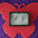 【送料無料】アクセサリー ネックレスホワイトホワイトkゴールドイヤリングボックスグラムfina esmeralda naturalrubyblanco cz blanco 9k oro lleno pendientes en caja 32 gr