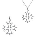 【送料無料】アクセサリー ネックレスクロイロクシタンアルジェントマッシフオプションpendentif croix occitane en argent massif chane en option