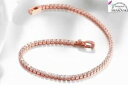【送料無料】アクセサリー ネックレステニスダゴールドローズスワロフスキーbracciale tennis da uomo o donna placcato oro rosa 18 kt e swarovski swteor19