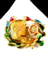 【送料無料】アクセサリー　ネックレスジョアンリバースゴールデントーンエナメルカラフルアールヌーボーincreble joan rivers tono dorado multicolor esmalte art nouveau mujer floral