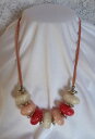 【送料無料】アクセサリー ネックレスピンクピンクケーブルミックスビンテージネックレスパネルhermosa vintage collar macizo granos en rosa cable gran regalo rosa mix