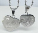 【送料無料】アクセサリー ネックレスギターパートナーステンレストレーラーパートナーチェーンチェーンcadena de socios guitarra msica corazn de acero inoxidable 2 socios remolque cadenas gg56