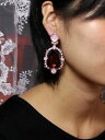 【送料無料】アクセサリー ネックレスアールデコドロップイヤリングピンクボルドーpendientes pendientes art deco gota rosa rojo burdeos matrimonio regalo xx 4