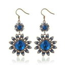 【送料無料】アクセサリー ネックレス サンフラワーイヤリングドロップscintillante sole fiore oscillante placcato oro lusso orecchini a goccia k02