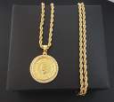 【送料無料】アクセサリー ネックレス ゴールドチェーンチェーンアタテュルクaltin kaplama kolye oro catena catena ataturk 22 kgp dorato moneta ceyrek m7