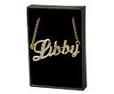 【送料無料】アクセサリー ネックレス ネームネックレスktプレゼントnome collana libby 18 kt placcato ororegalo di compleannoregalo di fidanzamento