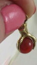 【送料無料】ネックレス ヴィンテージゴールドイーグルカネボールペンダントvintage 9ct gold eagle claw charm carnelian ball 375 pendant