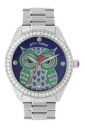 【送料無料】 腕時計 ジョンソンフクロウシルバートーンレディースbetsey johnson exclusive owl silver tone crystal watch ladies