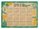 2019年 ジュート カレンダー 送料無料 ワンページ (カリフォルニア) アメリカン雑貨 インテリアポスター ハワイアン アジアン 雑貨 ハワイ お土産 メール便対応可 送料無料