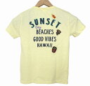 SALE ハワイアン雑貨 ハワイアン 雑貨 【フララニ】Hula Lani メンズ スラブ天竺 ワッペン 半袖 Tシャツ (クリーム) 171-HU1733【メール便対応可】 ハワイアン雑貨 ハワイアン 雑貨 ハワイ お土産 ハワイアン サーフ