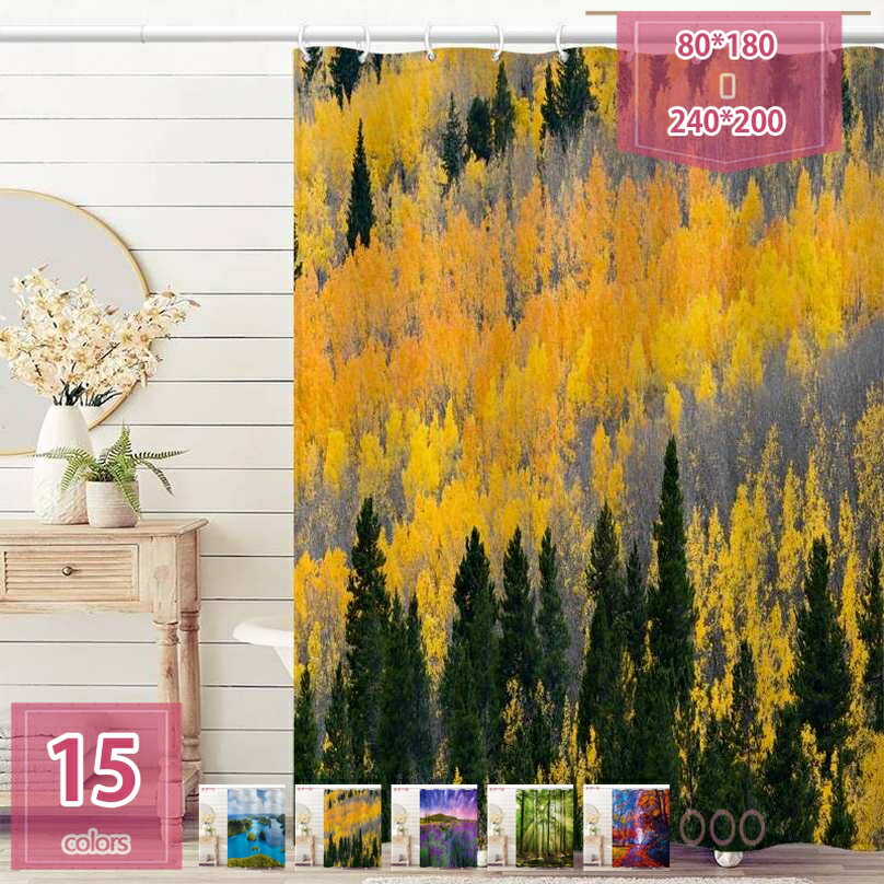 300円OFFクーポン シャワーカーテン 120*180cm 防水 防カビ加工 厚手 目隠し 風呂カーテン 無地 ポリエステル ユニットバス 浴室 洗面所 着替え室 仕切り リング付き バス用品 洗面所 お風呂場適用 お洒落カーテン 浴室 お風呂場適用 holosbird-goods1