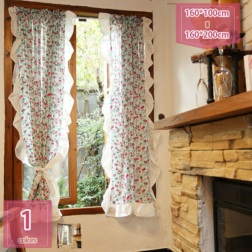 1000円OFFクーポン カフェカーテン レース 田園風 花柄 モダン ミニ 遮光 遮熱 洗える 目隠し 装飾 省エネ 小さな窓 一人暮らし 棚飾り 喫茶店 ダイニング 新築祝い 移転祝い 遮像 インテリア 丈45/75cm 店舗飾り 引越し祝い holosbird-goods1