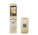 【中古】docomo らくらくホン F-02J ゴールド 未使用