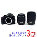 【中古】D3200 200mm ダブルズームキット ブラック Nikon