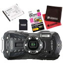 【SD16GB&ジャケット&予備バッテリーセット】 リコー RICOH WG-60 ブラック 防水・防塵・耐衝撃・防寒 デジタルカメラ