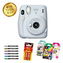 (選べるフィルムセット)チェキ インスタントカメラ 富士フイルム instax mini 11 アイスホワイト FUJIFILM インスタックスミニ