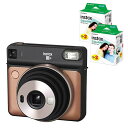 フジフイルム インスタントカメラ チェキスクエア instax SQUARE SQ6 ブラッシュゴールド (FUJIFILM)(SQ-6/ましかくチェキ/真四角チェキ)