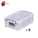 (3点セット) (収納ケース)アステージ STボックス #13 クリア W約29.5×D約44.3×H約15.9cm ST13CR 1469 (8286714)+HSオリジナルクロス (ラッピング不可)