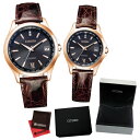 (ペア箱入り・クロスセット) シチズン CITIZEN 腕時計 CB1082-06E・EC1122-02E エクシード EXCEED いい夫婦の日 第二弾 限定モデル ソーラー電波 革バンド アナログ表示 (国内正規品)(11月新商品)