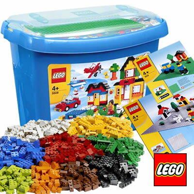 LEGO(レゴブロック) 青のコンテナスーパーデラックス & 基本ブロック & 基礎版2組(緑・灰)セット (対象年齢4歳以上)【送料無料】【レゴブロック/基本セット/青いコンテナ】