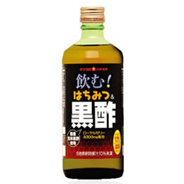 飲む！はちみつ＆黒酢 500ml　国産玄米黒酢使用 お酢の売れ筋No1