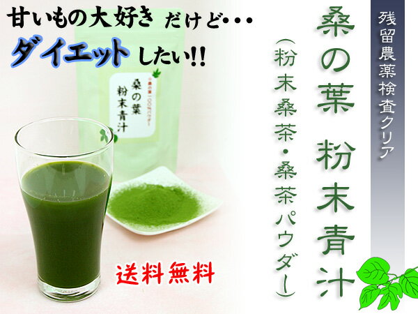 ●【お試し】【残留農薬検査クリアの健康茶】桑の葉 粉末青汁（20g）　【メール便送料無料】