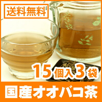 【送料無料】【お徳用】 国産 オオバコ茶 3g x 15p x 3袋【宅配便配送】【残留農薬検査クリア】おおばこ 車前草【ノンカフェイン・ノンカロリー】／セ／