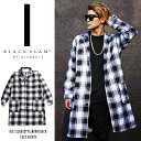 【送料無料】b系 ヒップホップ ストリート系 ファッション メンズ レディース 長袖シャツ 【BS-TL-LS-001】≪BIG SILHOUETTE MONOCHECK COAT SHIRTS≫ クラブノイズ CLUB NO1Z ロングコートシャツ ロング丈シャツ ジャケット チェック柄 正規品 02P03Dec16【楽ギフ_包装】