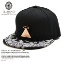 b系 ヒップホップ ストリート系 ファッション メンズ レディース キャップ 【CN-CA-SB-023】≪GOLD PLATE VISOR PAISLEY CAP≫ クラブノイズ CLUB NO1Z スナップバック 金プレート ペイズリー 正規品 02P03Dec16【楽ギフ_包装】