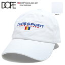 【送料無料】b系 ヒップホップ ストリート系 ファッション メンズ レディース ローキャップ 【D0916-H251-WHT】 ドープ DOPE SPORTS 限定品 CAP 帽子 カーブキャップ ボールキャップ つばカーブ 白 ブランド 刺繍 Fサイズ 男女兼用 正規品 02P03Dec16【楽ギフ_包装】