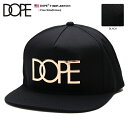 【送料無料】b系 ヒップホップ ストリート系 ファッション メンズ レディース キャップ 【U2016-H101】≪GOLD LOGO SNAPBACK≫ ドープ DOPE スナップバック CAP 金プレート Fサイズ(男女兼用)正規品 02P03Dec16【楽ギフ_包装】