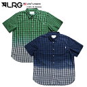 【送料無料】b系 ヒップホップ ストリート系 ファッション 服 メンズ レディース 半袖シャツ 【J182018】 エルアールジー LRG かっこいい チェック柄 タイダイ染め グラデーション シンプル 青 緑 ビッグシルエット S M L XL 2L LL 大きいサイズ 正規品 【楽ギフ_包装】