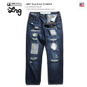 エルアールジー LRG ジーンズ 【J185014】 メンズ デニム ロングパンツ ストレートフィット かっこいい おしゃれ ジーパン Gパン ワーク シンプル 刺繍 インディゴ ハイダメージ加工 b系 ヒップホップ ストリート系 ファッション ブランド【楽ギフ_包装】