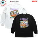 ミシカ MISHKA ロンT 長袖 メンズ 白 黒 L XL 2L LL 2XL 3L XXL 大きいサイズ b系 ヒップホップ ストリート系 ファッション ブランド 服 かっこいい おしゃれ KEEPWATCH キープウォッチ 目玉デザイン 人気キャラクター テレビコンピュータゲーム ビッグシルエット 6969