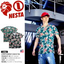 b系 ヒップホップ ストリート系 ファッション メンズ レディース Tシャツ 【VNT1506SM】 ネスタブランド NESTA BRAND Vネック ライオントレードマーク ブランド ロゴ アロハ柄 総柄 アメカジ ビックシルエット スケート S M L 大きいサイズ 正規品 02P03Dec16【楽ギフ_包装】