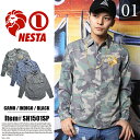 b系 ヒップホップ ストリート系 ファッション 服 メンズ レディース 長袖シャツ 【SH1501SP】 ネスタブランド NESTA BRAND シャンブレーシャツ ワークシャツ ドレスシャツ ブランド ロゴ ライオントレードマーク 刺繍 迷彩 総柄 S正規品 02P03Dec16【楽ギフ_包装】