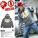 b系 ヒップホップ ストリート系 ファッション メンズ レディース パーカー 【T1403F】≪NESTA COLLEGE-HEATHER BLACK≫ NESTA BRAND ネスタブランド かぶりパーカー プルパーカー プルオーバー グレー ゴールドプリント M L 大きいサイズ 正規品 02P03Dec16【楽ギフ_包装】