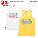 b系 ヒップホップ ストリート系 ファッション 服 レディース タンクトップ キャミソール【ETK1102SR】≪I'M A GIRL≫ NESTA BRAND ネスタブランド 英字 シンプル ノースリーブ M 正規品 ギフト