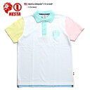 b系 ヒップホップ ストリート系 ファッション 服 メンズ レディース ポロシャツ 【T1412SP】≪BIG LION MULTI COL≫ NESTA BRAND ネスタブランド 定番ロゴ ライオントレードマーク 刺繍 クレイジーカラー 切替 半袖 鹿の子 Sサイズ 正規品 02P03Dec16【楽ギフ_包装】