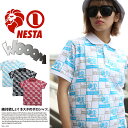 b系 ヒップホップ ストリート系 ファッション 服 メンズ レディース ポロシャツ 【T1404SM】≪BLOCK POLO≫ NESTA BRAND ネスタブランド 定番ロゴ ライオントレードマーク 総柄 半袖 Sサイズ 正規品 02P03Dec16【楽ギフ_包装】