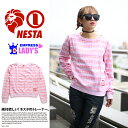 b系 ヒップホップ ストリート系 ファッション 服 レディース トレーナー 【EOS1101H】≪TIARA BOADER≫ NESTA BRAND ネスタブランド EMPRESS 長袖 ボーダー スウェット 総柄 M 正規品 02P03Dec16【楽ギフ_包装】