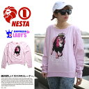b系 ヒップホップ ストリート系 ファッション レディース トレーナー 【EOS1302F】≪PINK LION PINK≫ NESTA BRAND ネスタブランド EMPRESS by NESTA 長袖 スウェット 王冠 ライオン 英字 グラフィティー S M 正規品 02P03Dec16【楽ギフ_包装】