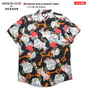リーズン REASON 半袖シャツ アロハシャツ 柄シャツ メンズ 黒 L XL 2L LL 2XL 3L XXL 大きいサイズ b系 ヒップホップ ストリート系 ファッション ブランド 服 かっこいい おしゃれ 花柄 ハイビスカス 薔薇 鍵 総柄 海外セレクト MN07【セール】